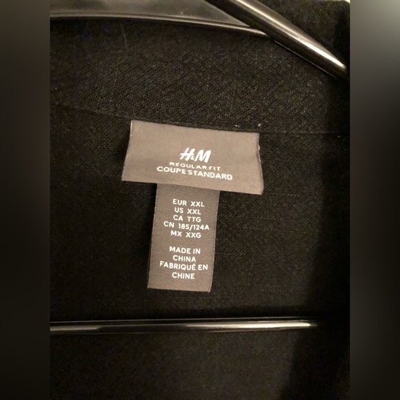 Men’s Black Casual Collar Shirt - Picture 2 of 2